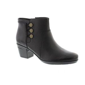 Clarks Elmslie Monet Short Booties Black